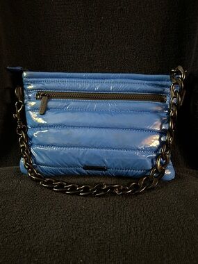 BCBGeneration Blue Channel Quilted East West Crossbody Bag with Chain Strap